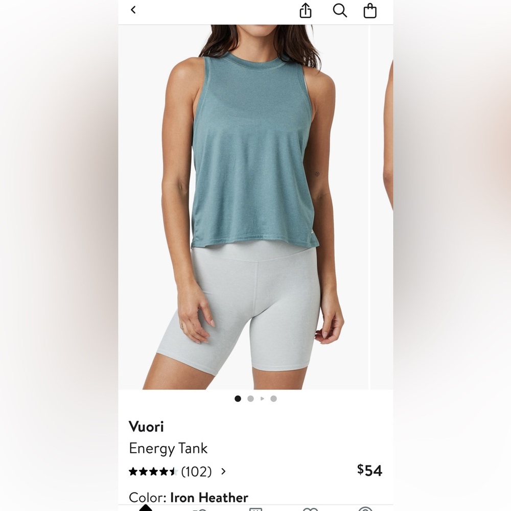 Teal Tank Top and Light Gray Biker Shorts